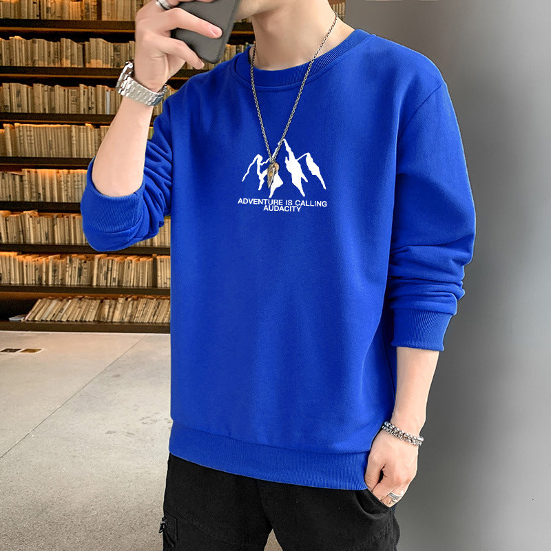 Langærmet sweatshirt til mænd med rund hals