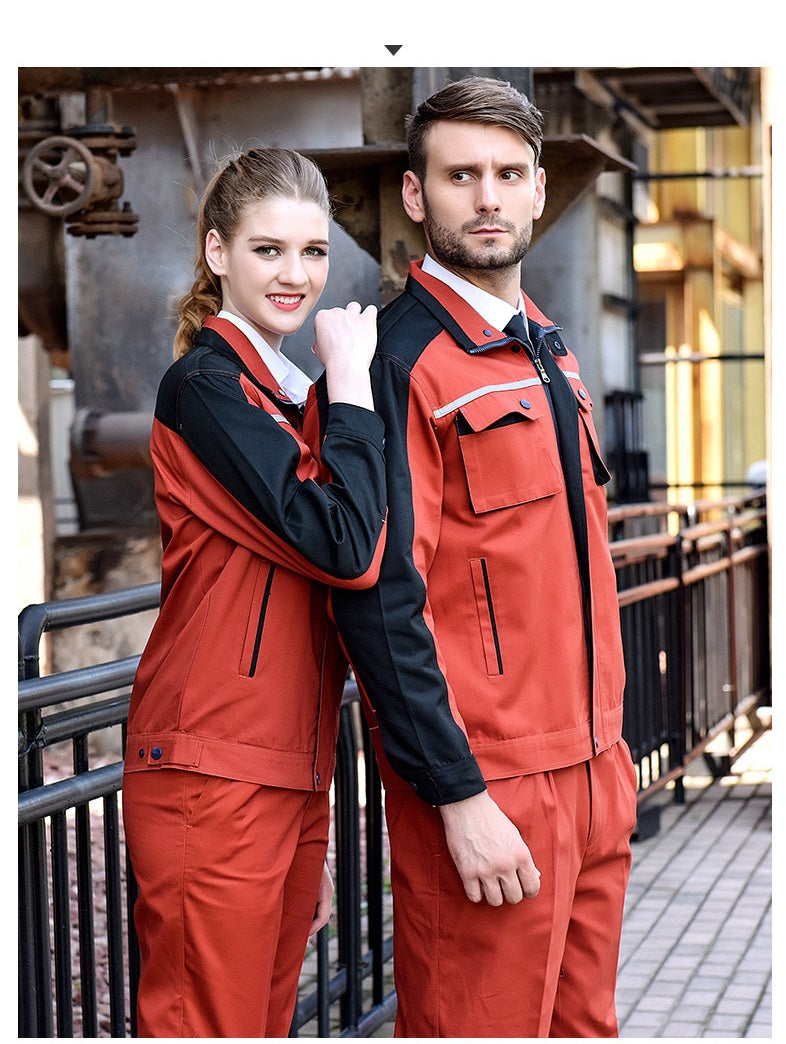Long-sleeved Overalls Suit Wear-resistant Reflective Strip Labor Insurance Clothing