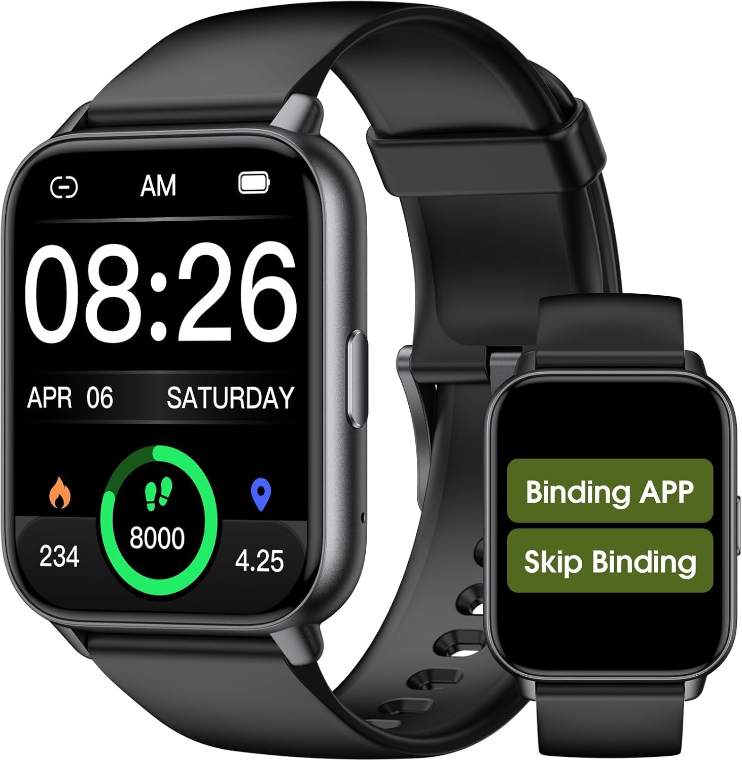 Smart Watch No App/Phone Required, Long Battery Life Fitness Tracker Watch,Hd Screen, Waterproof Activity Tracker with Step Counter for Walking, Pedometer, Calories Tracker for Men Women