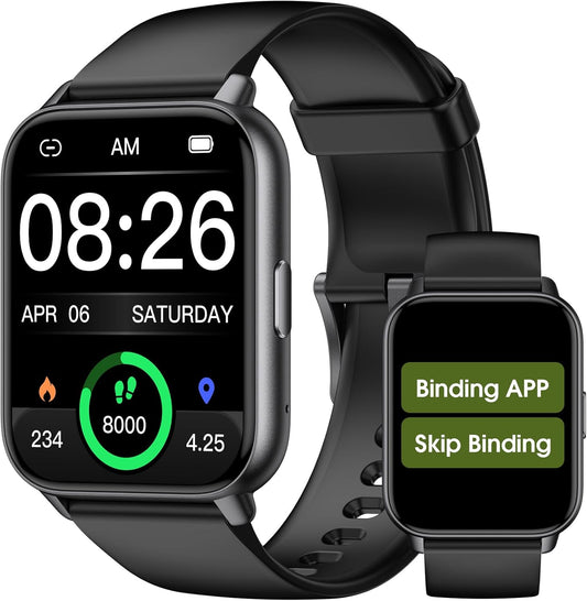 Smart Watch No App/Phone Required, Long Battery Life Fitness Tracker Watch,Hd Screen, Waterproof Activity Tracker with Step Counter for Walking, Pedometer, Calories Tracker for Men Women