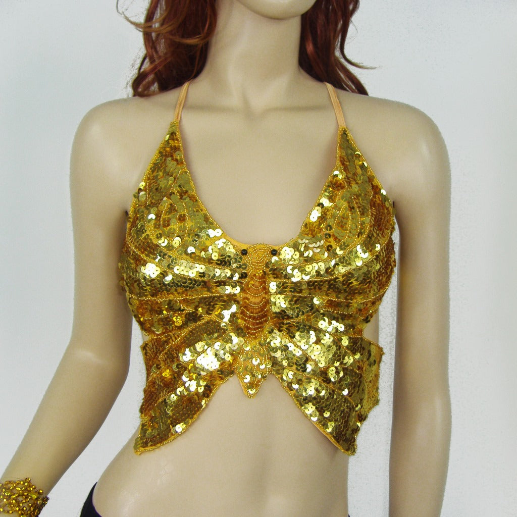 Belly Dance Sequin Butterfly Bra DS Nightclub Stage