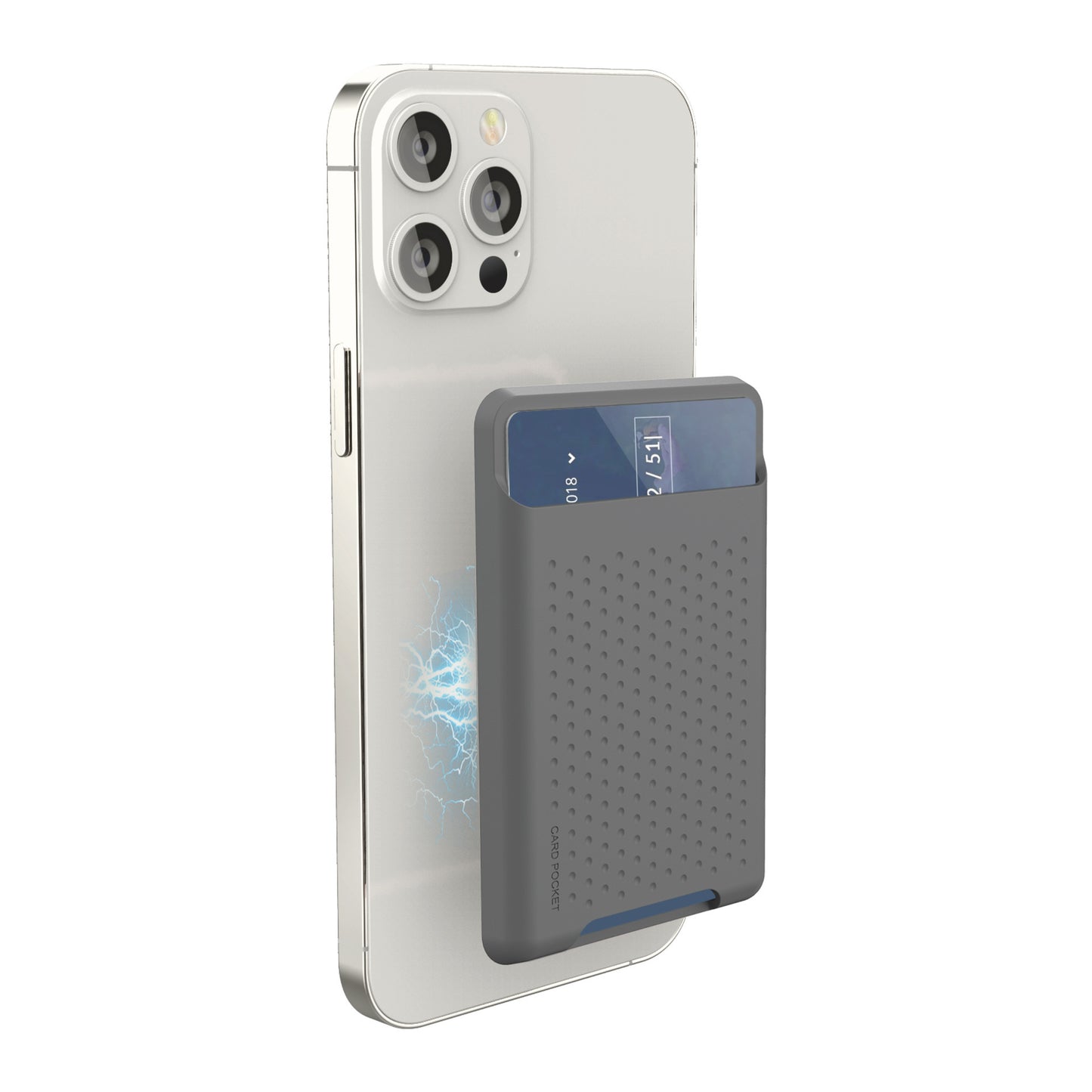 Strong Magnetic Silicone Mobile Phone Back Sticker Card Case