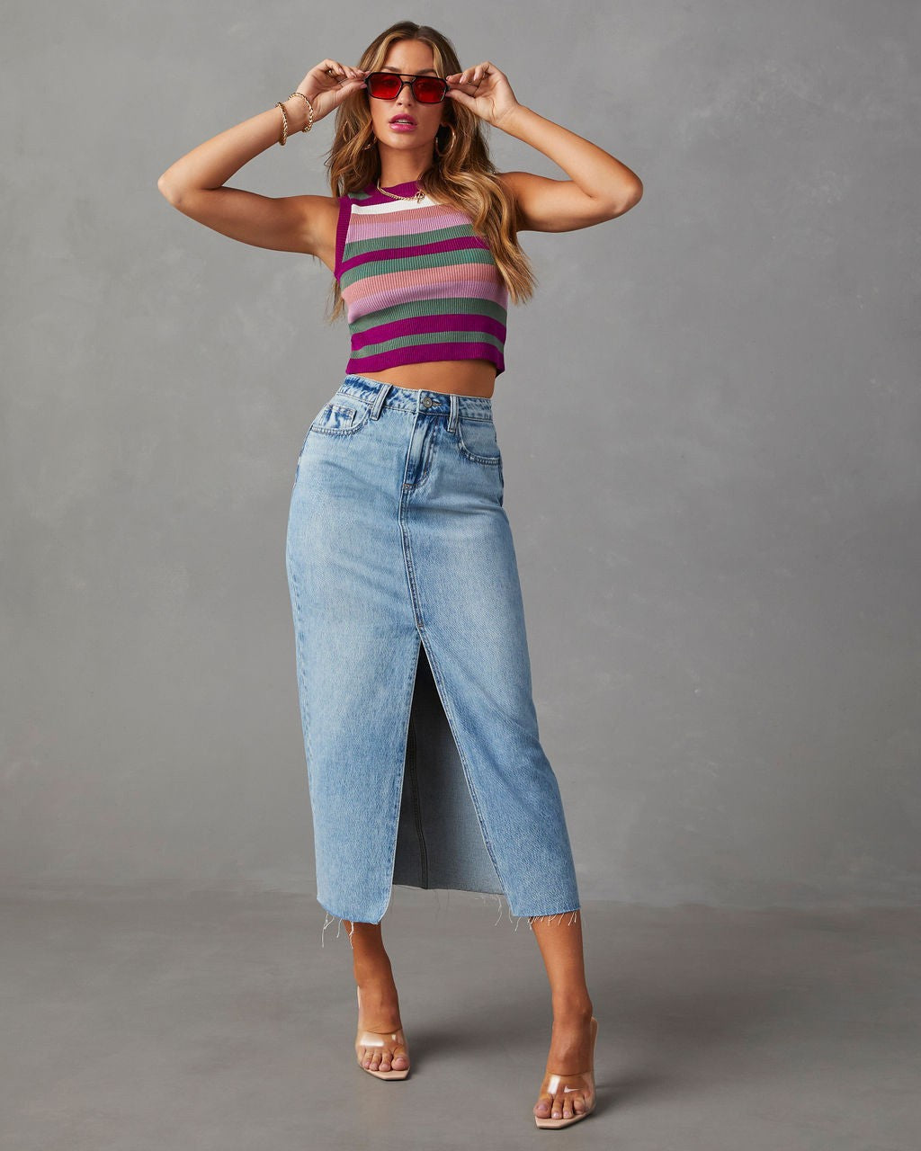 Dame Mode Slankende Denim Nederdel