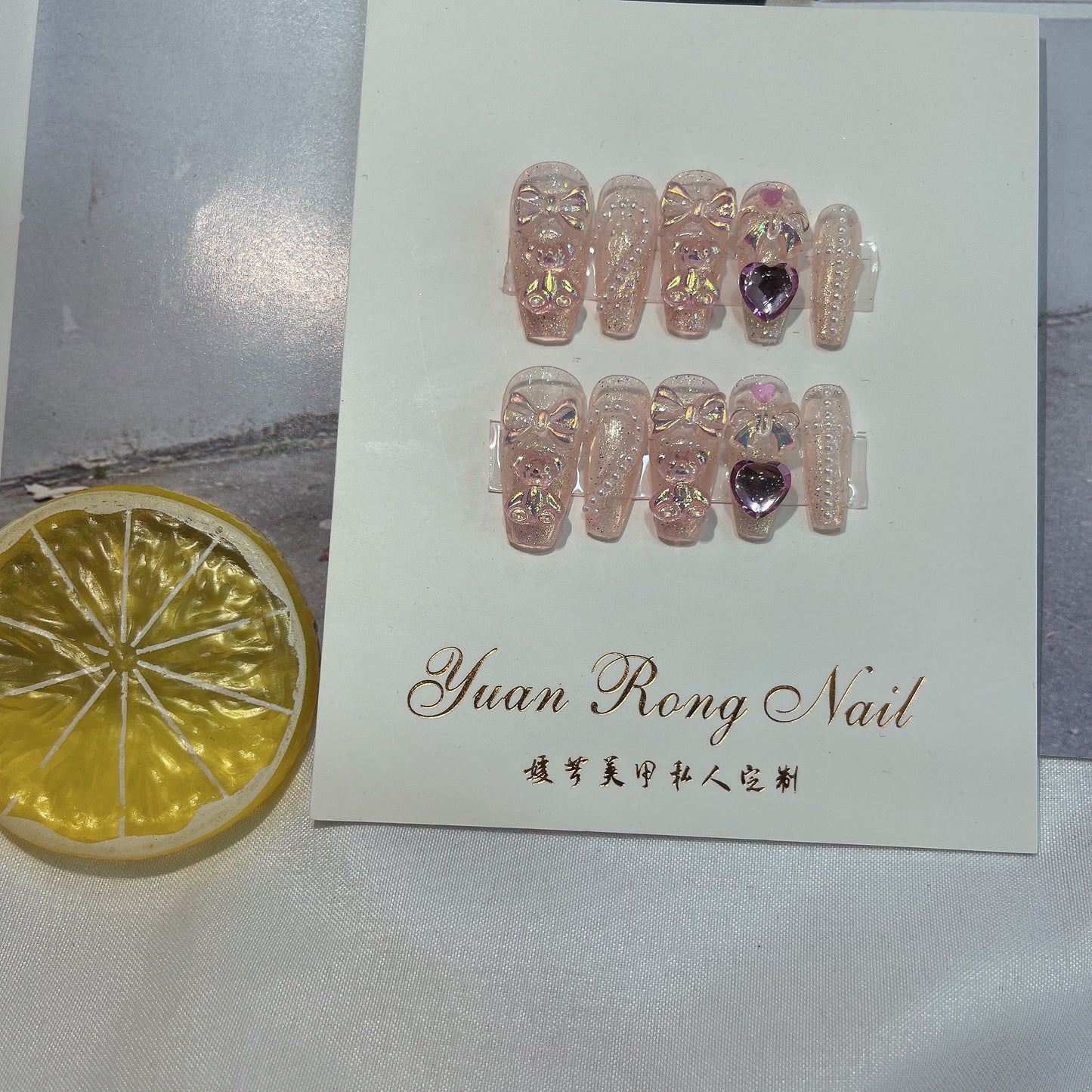 Heavy Industry Laser Bear Sweet Cool Wearable Nail Art