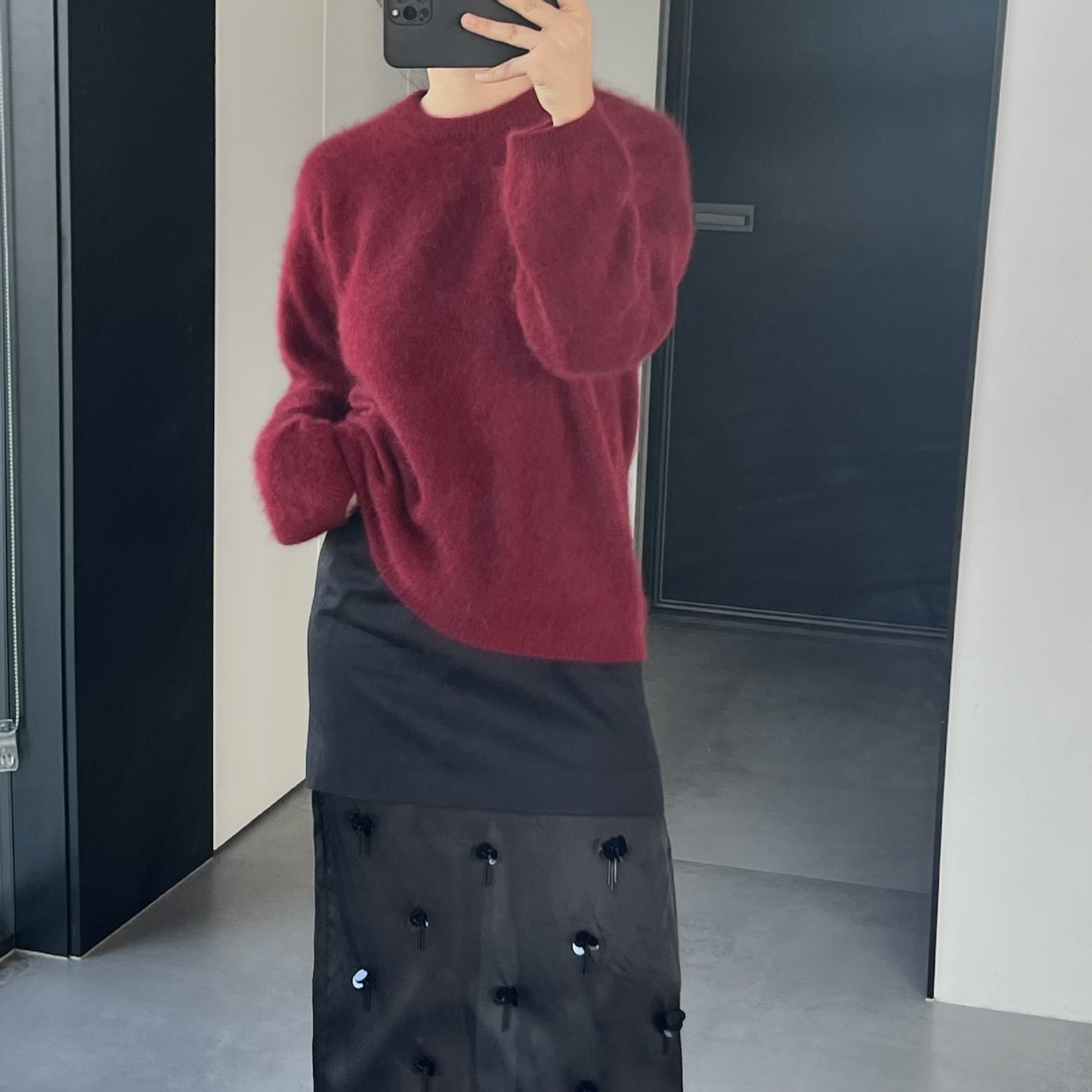 Women's Round Neck Wool Brushed Sweater