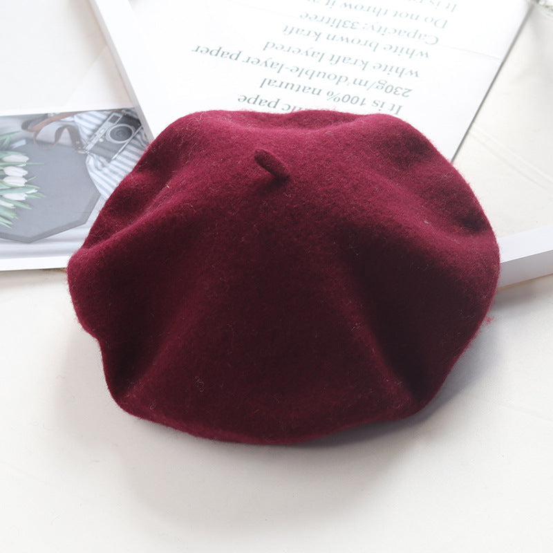 Children's Fashion Retro Warm Painter Woolen Knitted Hat