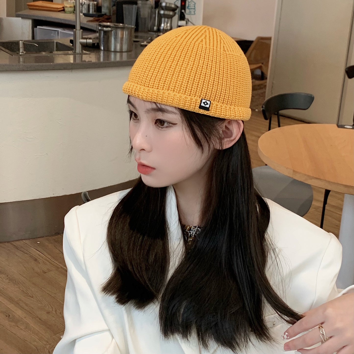 Solid Color Woolen Dome Knitted Hat