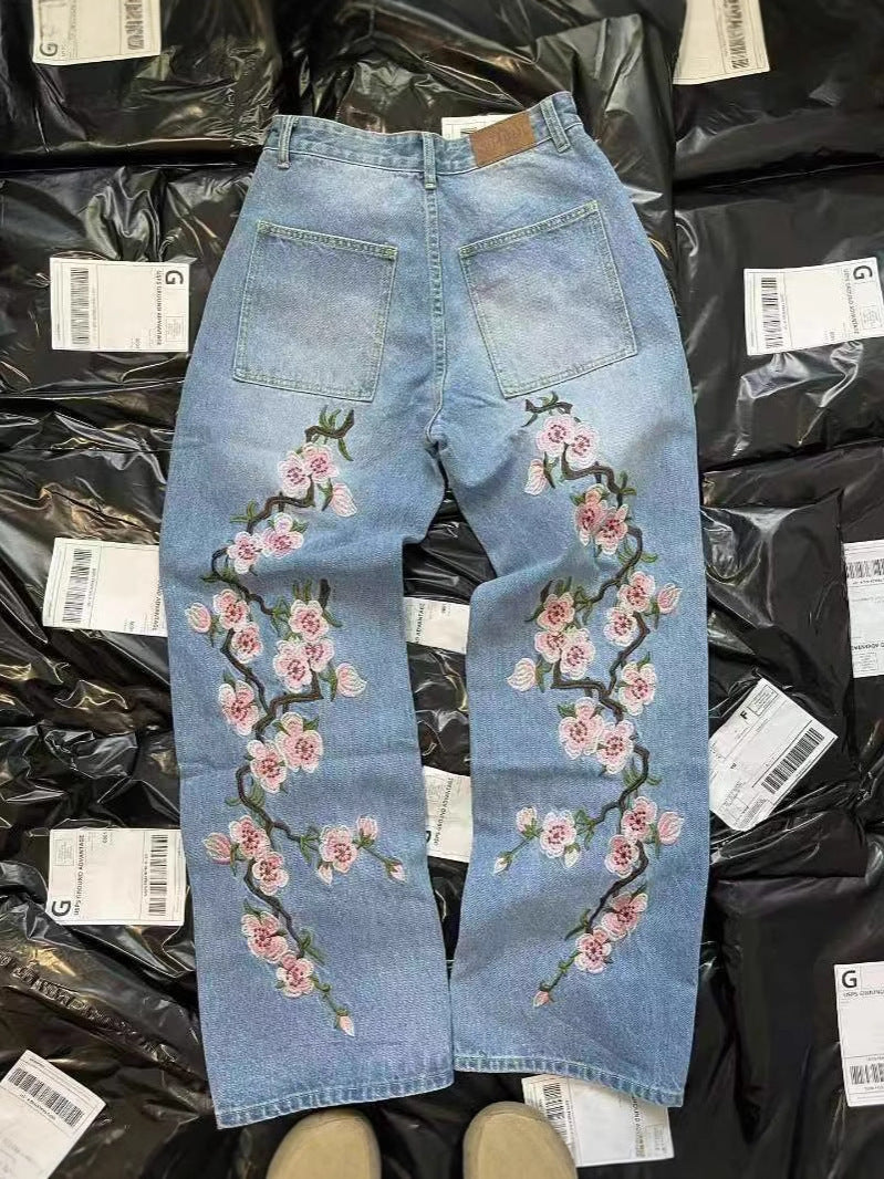 American Retro Washed Summer New Casual Loose Trousers