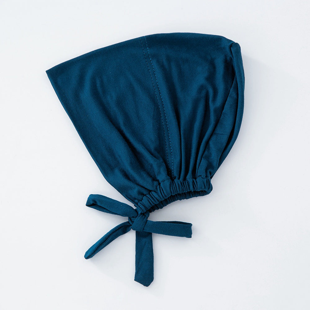 Women's Fashion Solid Color Lace-up Bottoming Hood