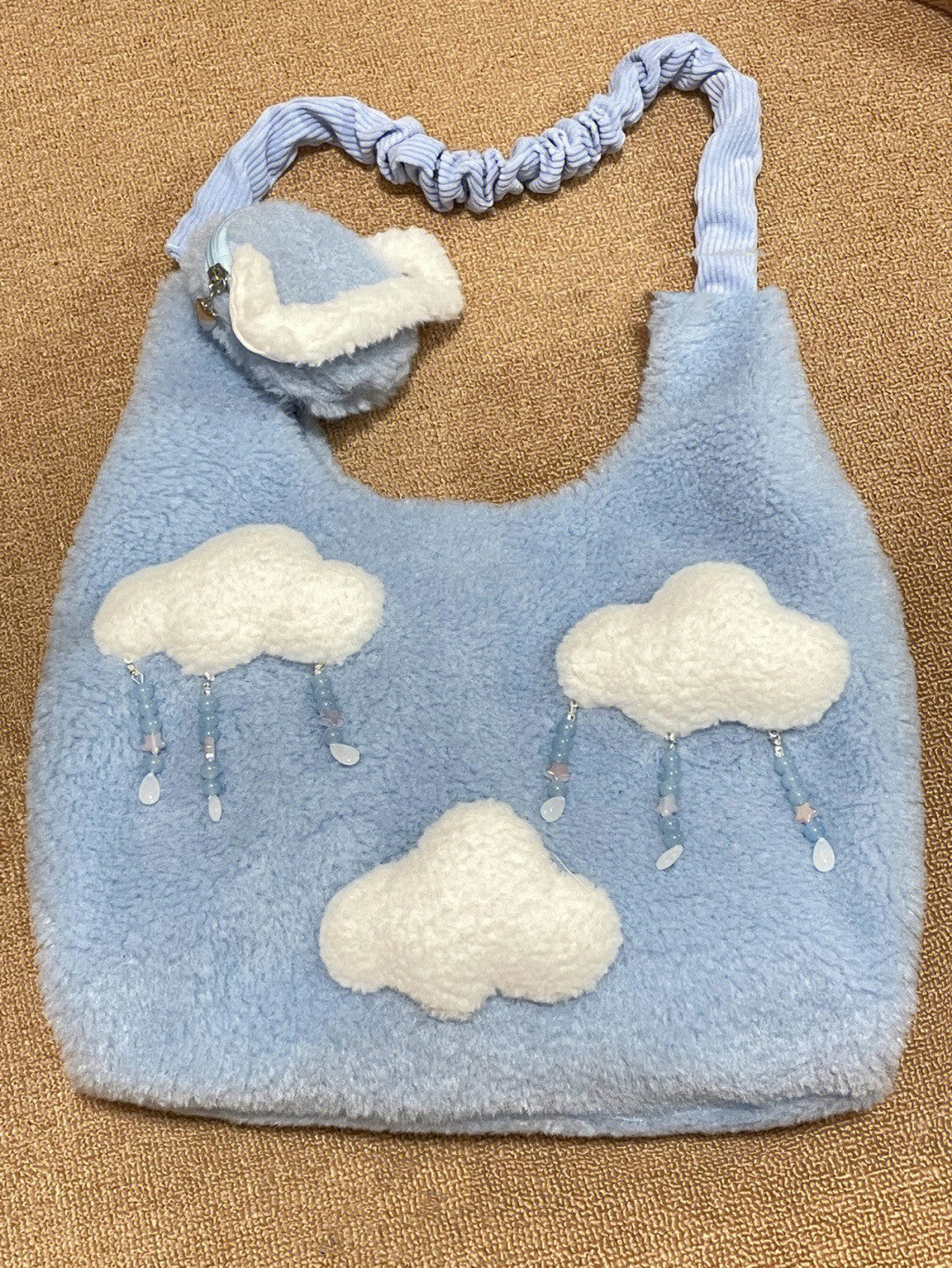 Cute Girl Plush Cloud Large Capacity Bag Female