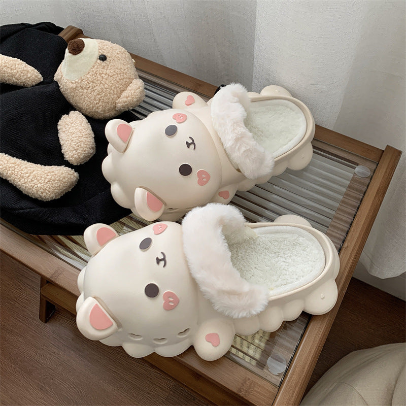 Winter Warm Thick Bottom Home Cotton Slippers