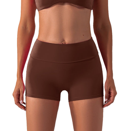 Women's Fashion Solid Color High Waist Workout Shorts
