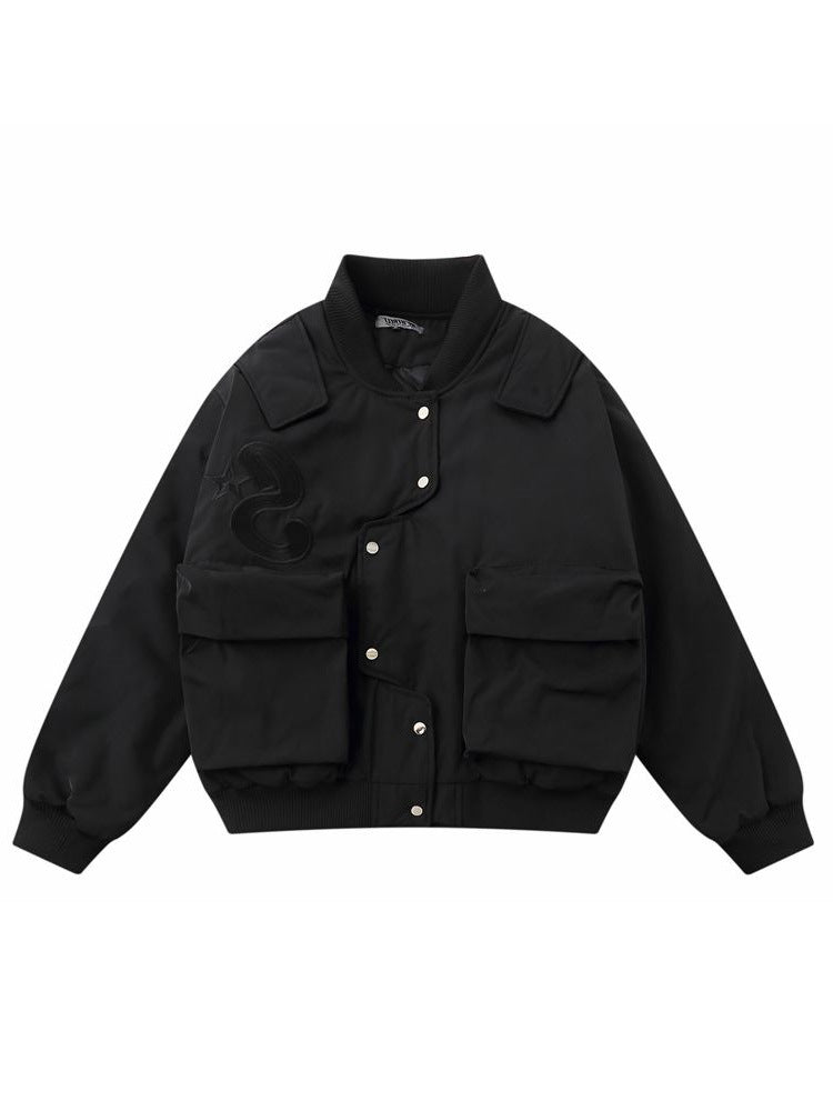 Loose Versatile Baseball Uniform Cotton-padded Jacket