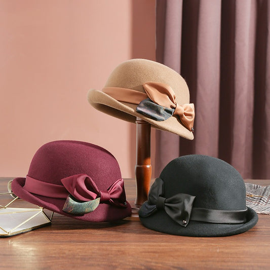 New Warm Woolen Bucket Hat Women's Fashion Hat