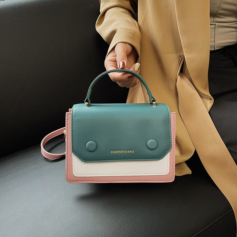 Trendy Hit Color Crossbody Female Western Fashion One-shoulder Small Square Bag