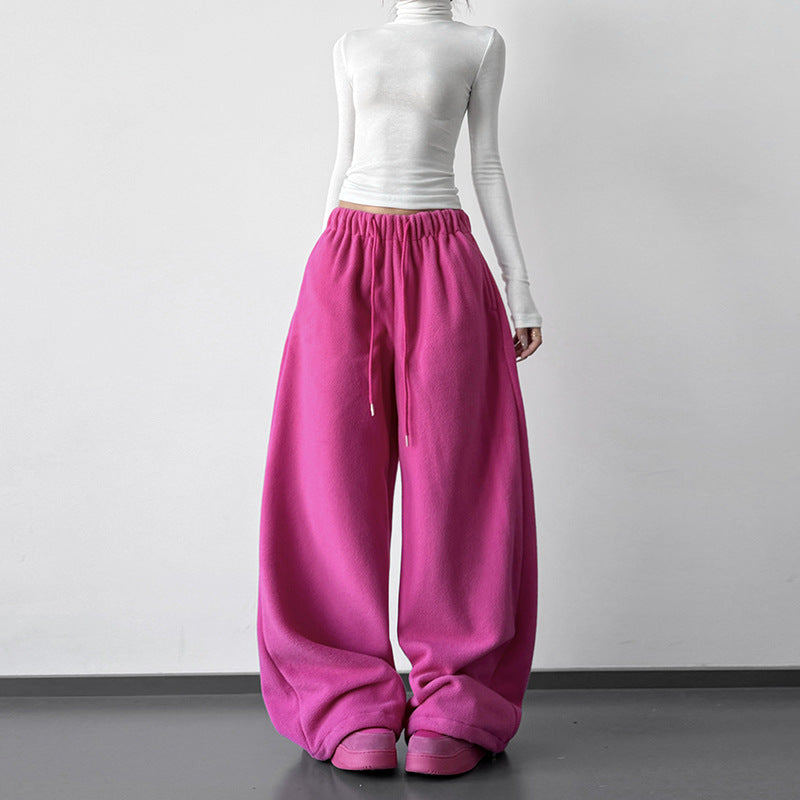 High-Waisted Slimming Straight-Leg Wide-Leg Sweatpants For Women