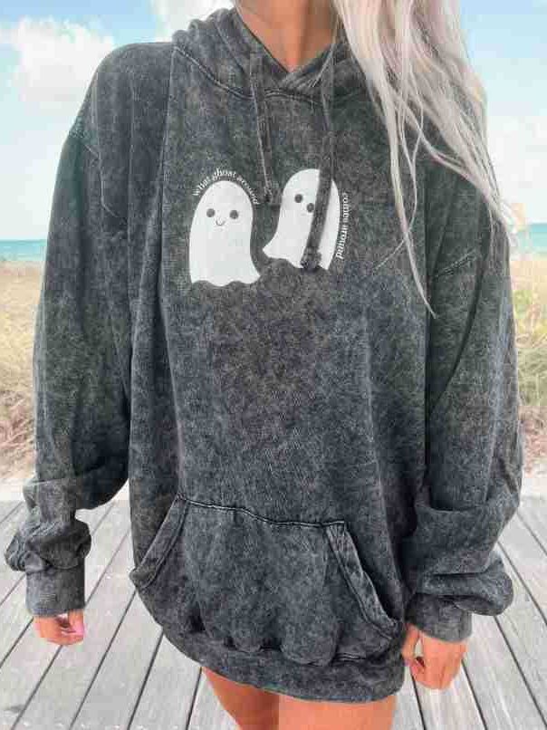 Women's Fashion Casual Letter Print Hoodie Sweater