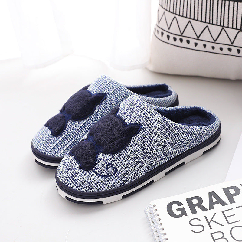 Home Non-slip And Warm Cute Cotton Slippers