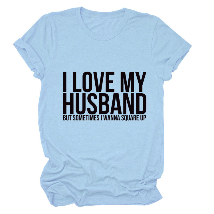 Letters Fashion Round Neck Short Sleeve Ebay Women's T-shirt