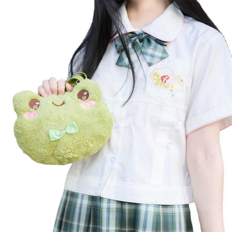 Cute Doll Frog Plush Toy Backpack