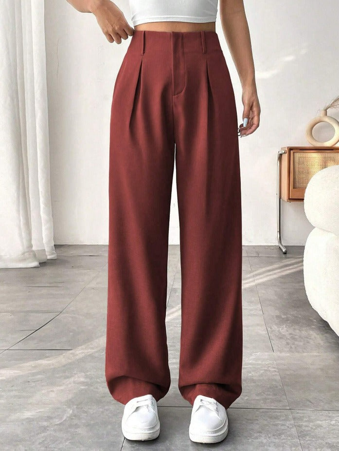 Ladies' High-waisted Slim-fit Suit Pants Wide-leg Floor-dragging Pants