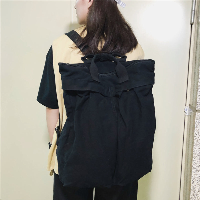Lazy Style Canvas Art Large-capacity Backpack Women