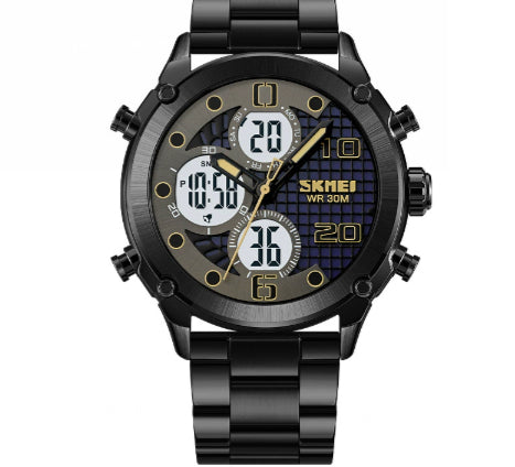 Outdoor Sports Men's Electronic Watch Dual Movement Multifunctional