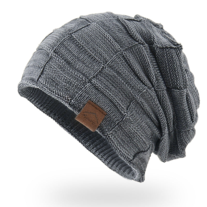 Fleece Mixed Color Versatile Knitted Hat For Warmth