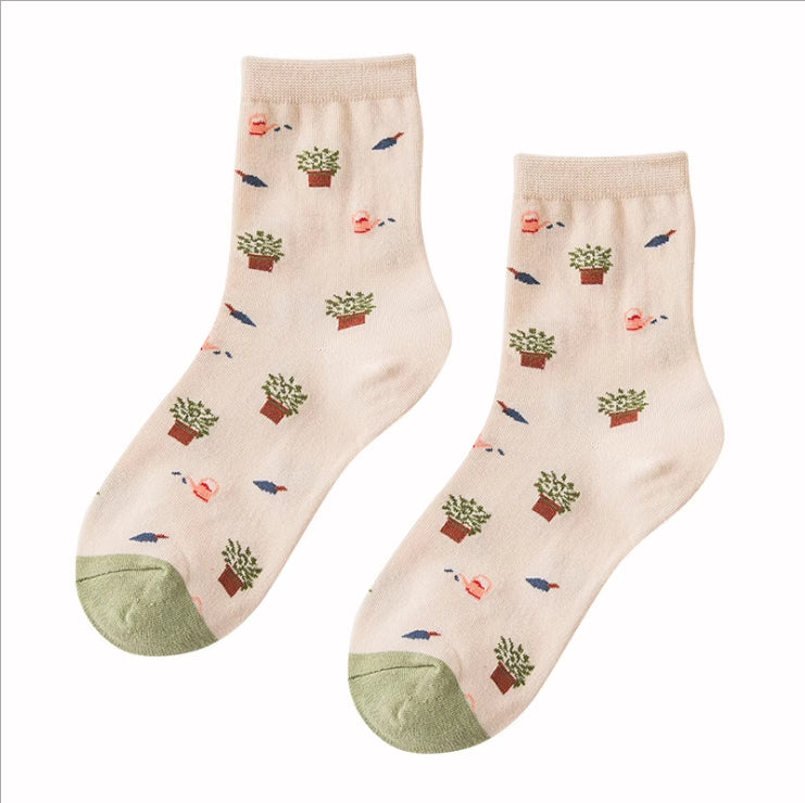 Women's Socks Cute Long Tube Bunching Socks