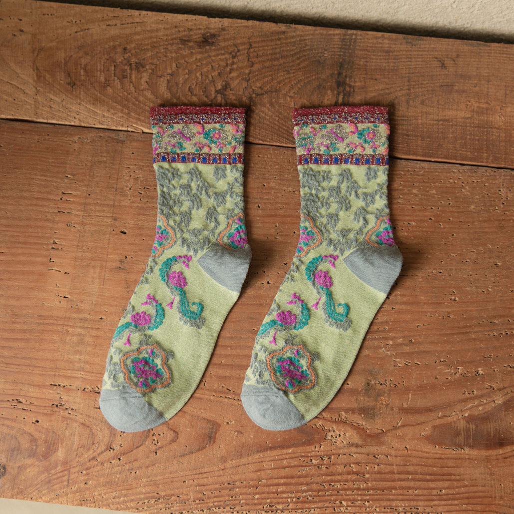New Retro Pattern Bubble Socks