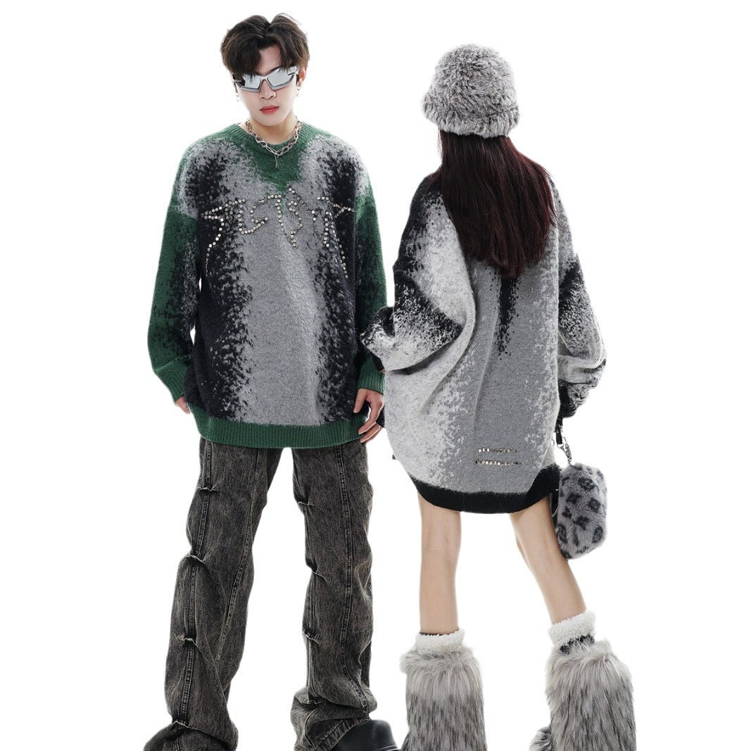 American Street Hip Hop Couple Knitwear
