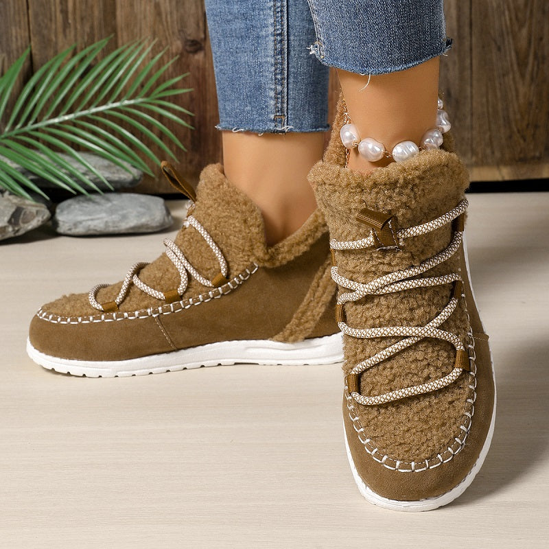 Season New Mid-top Women's Large Size Fashion Simple Snow Boots