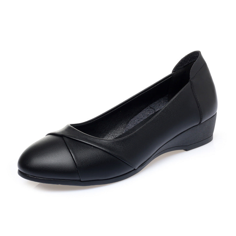 Womens Casual Round-toe Minimalist Low-heeled Shoes