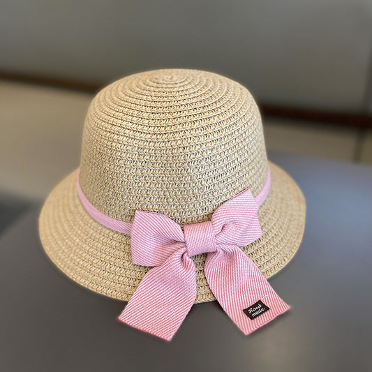 Children's Sun Visor Hat Girls Straw Hat Set