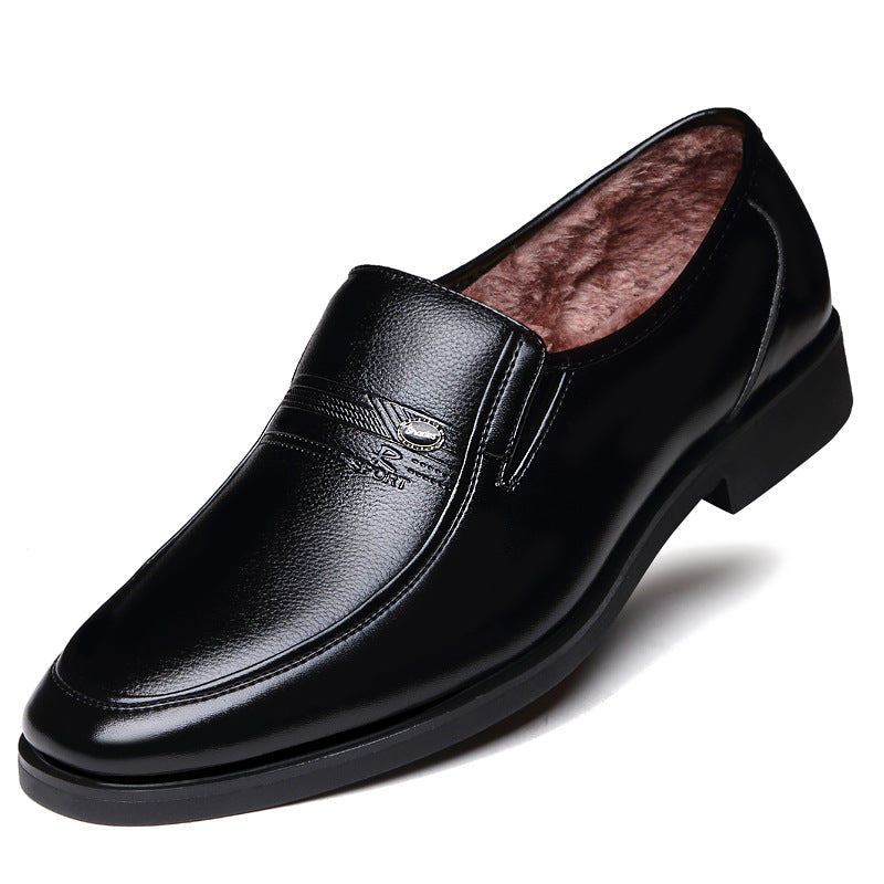 Men's Leather Shoes Breathable Hollow Sandals Middle-aged And Elderly Men's Shoes