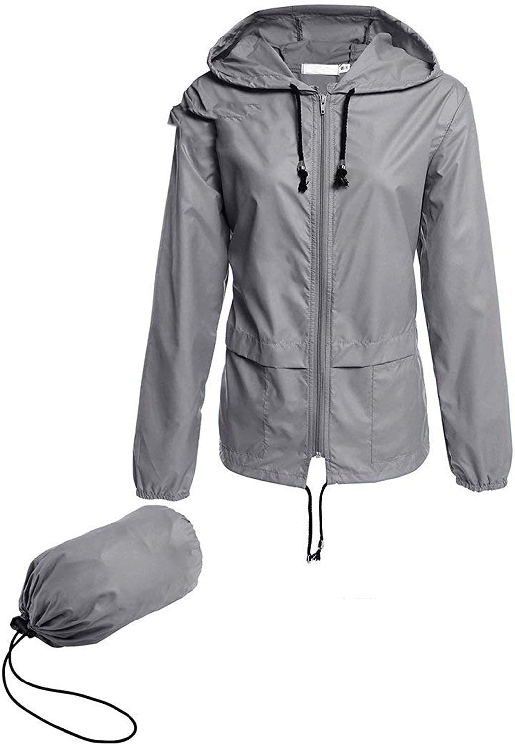 Hooded Solid Color Long Sleeve Coat And Trench Coat