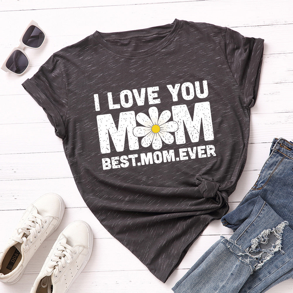 Women's Loose Round Neck Short Sleeve Cotton T-Shirt