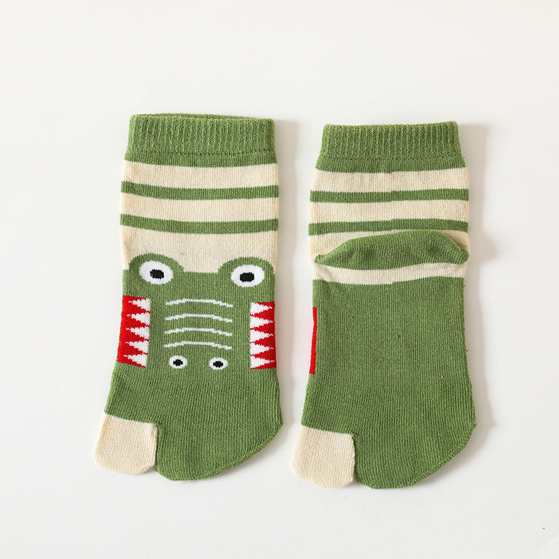 Children's Pure Cotton Cartoon Points Thumb Socks