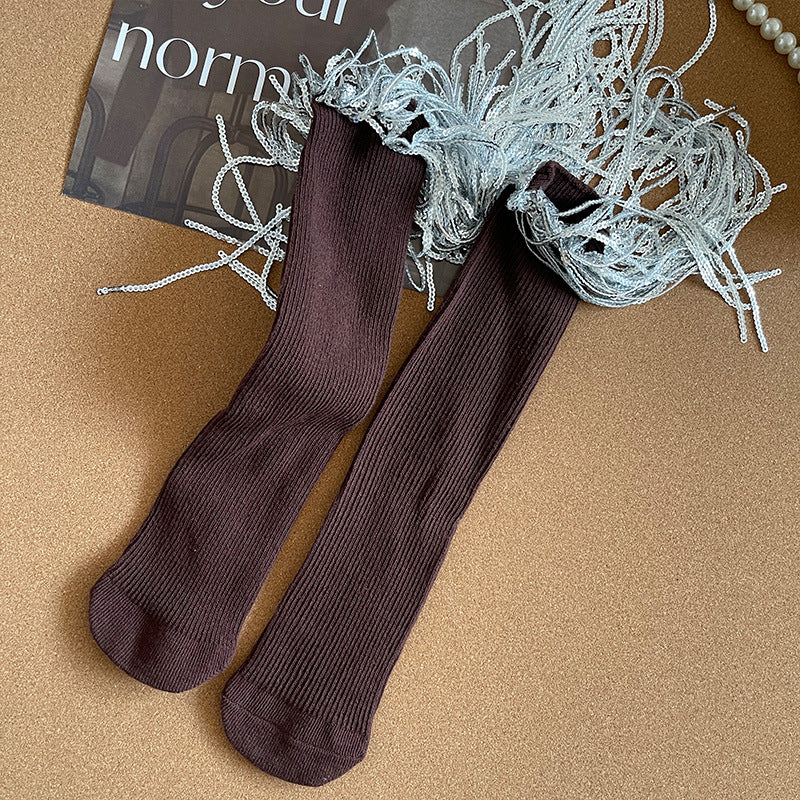 Girls Sequins Tassel Calf Socks