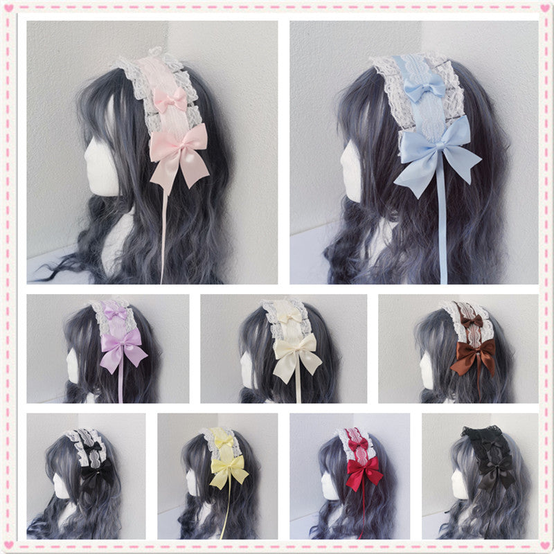 Lolita Headband Headwear Handmade Lace Bow