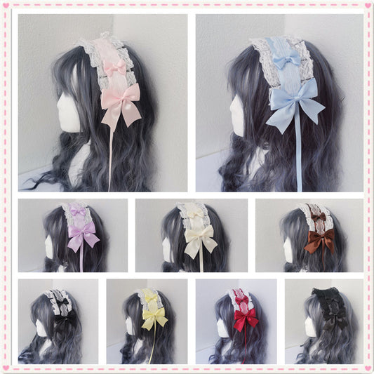 Lolita Headband Headwear Handmade Lace Bow