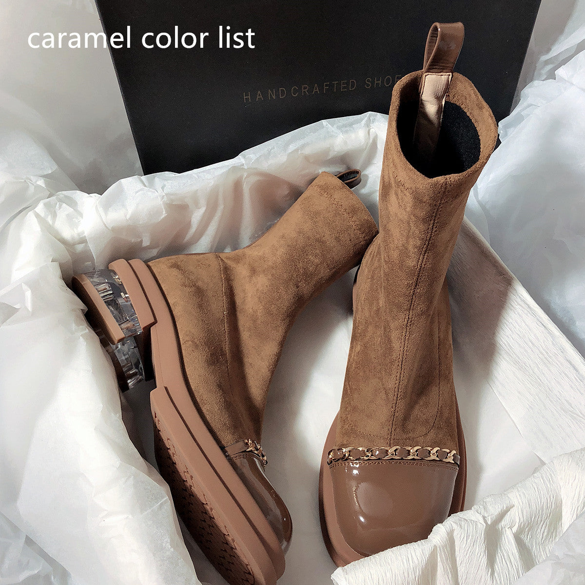 Women's Crystal Heel Skinny Casual Ankle Boots