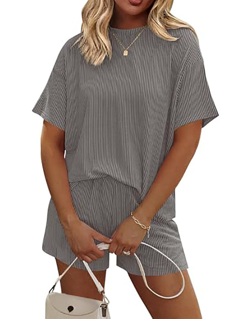 Women's Summer New Striped Casual Set