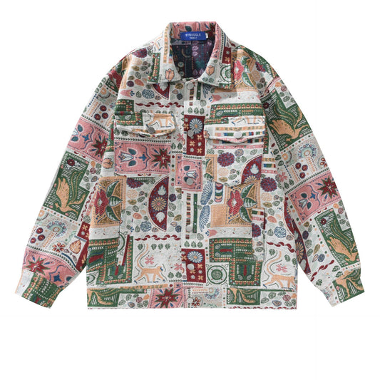 Mænds og Kvinders Ens Maychao Jacquard Workwear Casual Jakke Frakke
