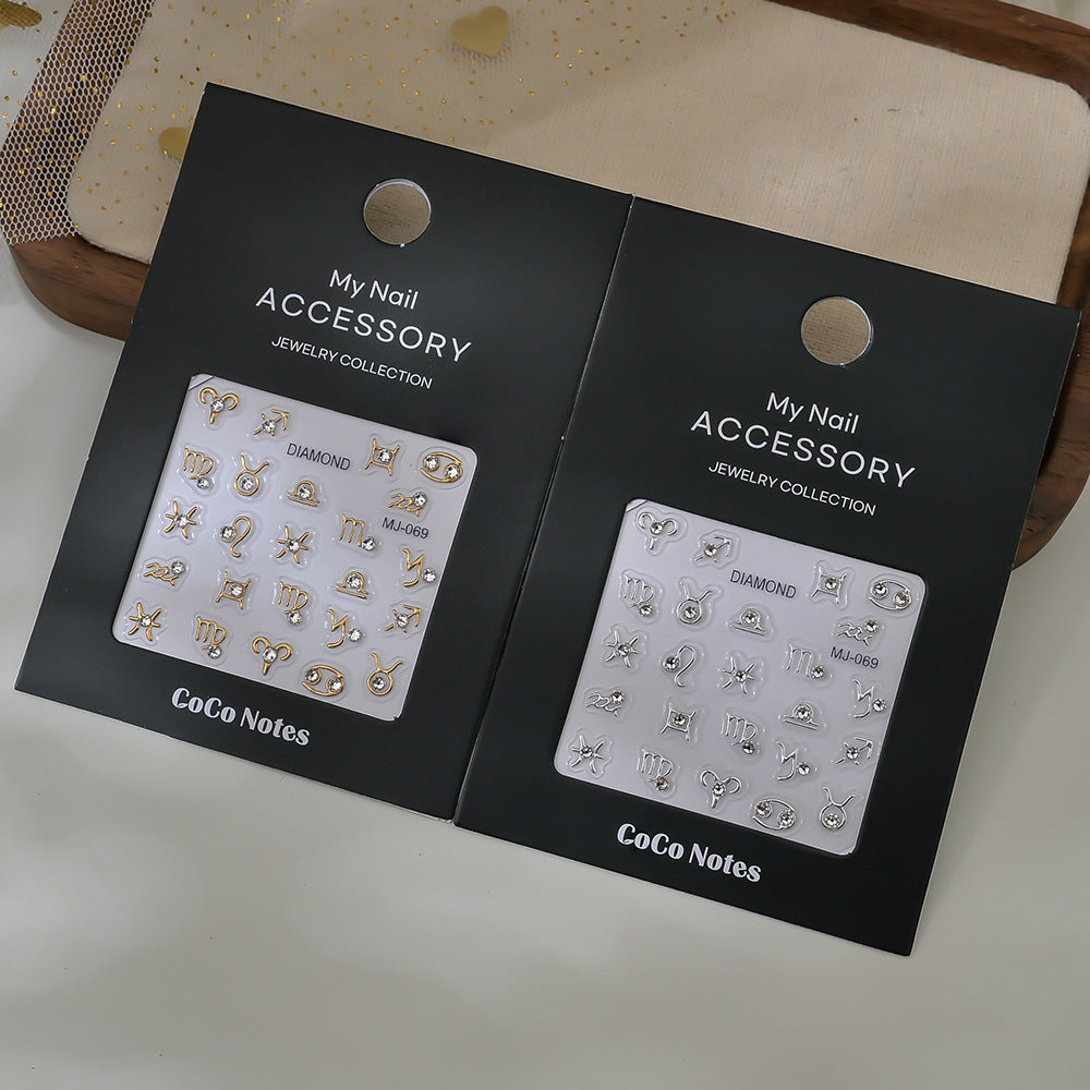 Constellation High-grade Exquisite Adhesive Relief Nail Sticker