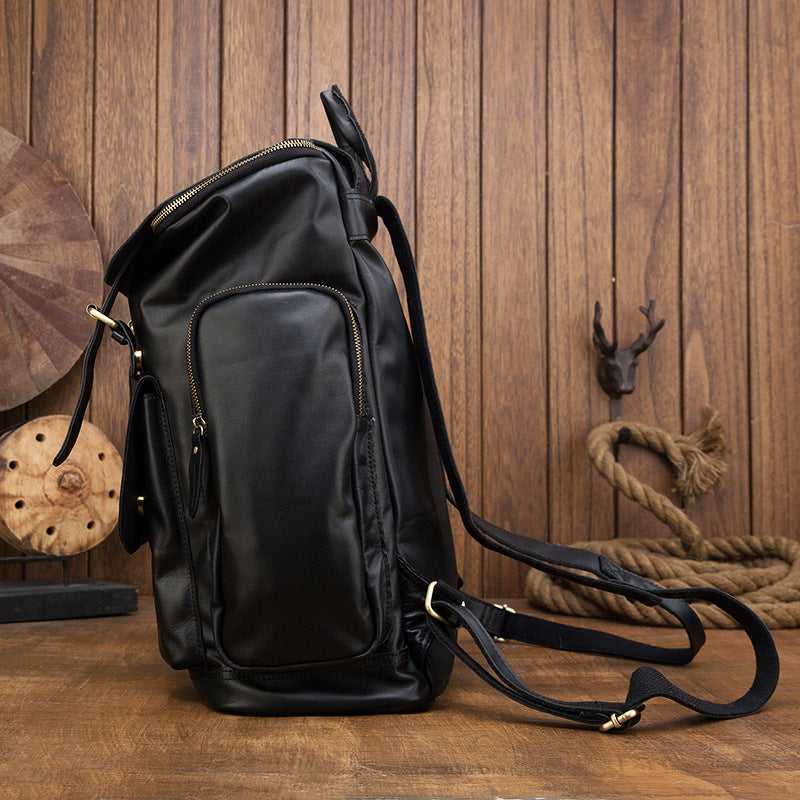 Handmade Genuine Leather British Style Large Capacity Men's Backpack Retro