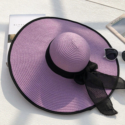 Women's Summer Beach Straw Hat With Big Brim