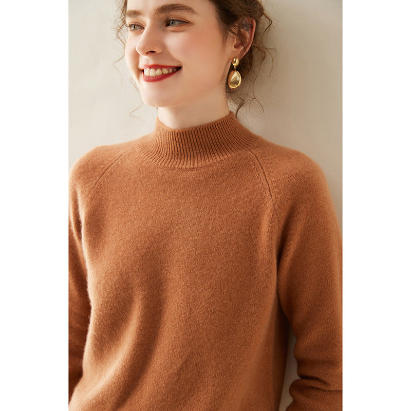 Women's Thickened Sweater Autumn And Winter Wool Knitted Bottoming Shirt