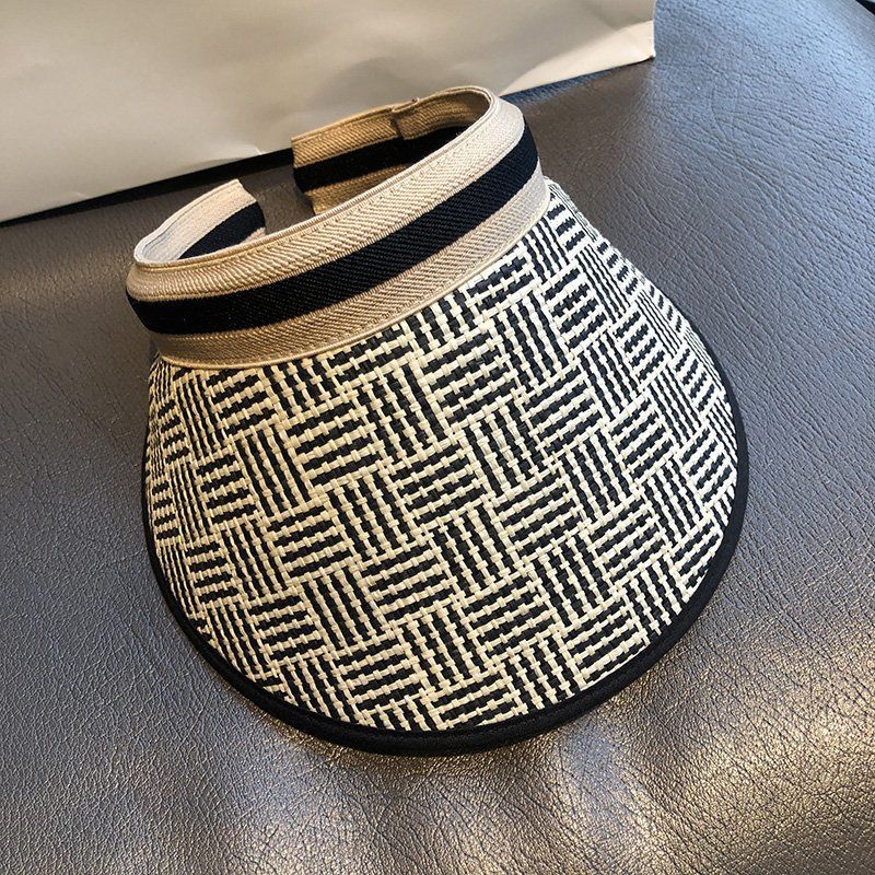High Quality Shade Straw Plaid Sun Hat