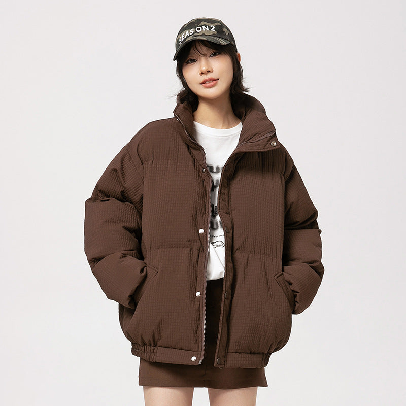 Thickened Short Winter Pure Color Warm Keeping Cotton Jacket